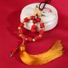 Venta al por mayor mineral en bruto natural de alto contenido loto rojo imperial calabaza colgante para coche caja de boj con seis caracteres joyería colgante de loto