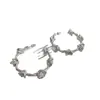 Aretes de Flores Rodean las Ramas y Ramas, Lujo Accesible Original, Gama Alta, Estilo Aro Personalizado, Aretes Grandes, Diseño de Nicho para Mujeres