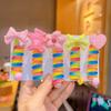 Meninas Rolo Linha Telefônica Anel de Cabelo Dos Desenhos Animados Flor Arco Criativo Doce Rabo de Pônei Linha Telefônica Enrolamento Corda de Cabelo