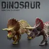 Modelo de Dinosaurio Grande Sólido Transfronterizo Animales Simulados para Niños Caucho Duro Tyrannosaurus Rex Jurásico Juguete para Niños Adornos