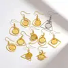 Ganchos Base para Aretes de Acero Inoxidable con Patrones Geométricos Electroplateados al Vacío, Colgantes para Aretes, Marcos Hechos a Mano para DIY