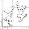 Pingentes Mistos de Liga Prata Brilhante Série Animal Gato DIY Pulseira Colar Acessórios de Joalheria