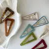 Pinza para el pelo de acetato elegante estilo coreano, clip lateral de triángulo hueco, pasador de gama alta, clip para flequillo, accesorio para el cabello