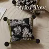 Almofada Decorativa Vintage de Alta Qualidade Estilo Francês, Almofada Decorativa Verde com Atmosfera Retrô para Sala de Estar, Capa de Almofada de Luxo Leve para Cama