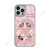 Nuevo Producto de Primavera Rosa Rosa Iphone16 Hermosa Funda para Teléfono Apple 17Pm Agujero Grande Espejo Cubierta Protectora