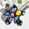 Patrón de Horquilla Impreso con UV de Flor Transfronteriza Se Puede Personalizar con Horquilla Personalizada Pinza de Tiburón Accesorios para el Cabello de Horquilla de Plumeria de Gama Alta