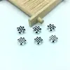 Cuentas Traseras de Nudo Chino de Plata de Xizang, Cuentas Espaciadoras Estilo Xizang, Nudo Propicio de los Ocho Tesoros, Accesorios de Bodhi de Estrella y Luna, Venta al por Mayor de Cuentas Traseras