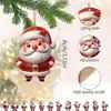 Adornos Colgantes Acrílicos de Santa Claus Modelo Nuevo Transfronterizos, 12 Diseños Mixtos de Santa Claus de Dibujos Animados Decoraciones para Árbol de Navidad