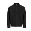 Cardigan suéter Magic Bear outono e inverno, estilo casual, roupa de trabalho masculina, suéter de tricô de gola alta, estilo old-money, jaqueta com zíper
