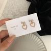 Corea del Sur Pendientes de Lazo con Diseño Simple Sentido Amor Aguja de Plata 925 Pendientes Elegantes y Modernos Estilo Dulce Ins Pendientes