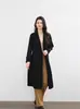 Nuevo Estilo Otoño e Invierno 2026 Abrigo de Lana Doble Faz, 100% Lana Pura, Largo Medio para Mujer, Gama Alta, Elegante, Abrigo Reductor de Edad con Cinturón