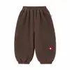 Timo chicas nuevo estilo dulce lindo pantalones de chándal cálidos con forro polar estilo coreano pantalones cónicos bordado de Mickey pantalones casuales