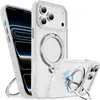 Funda giratoria para Apple iPhone 16 con tacto similar a la piel, soporte magnético anti-caídas 360, funda protectora para iPhone 17