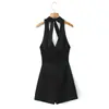 Mono elegante de estilo europeo y americano para mujer, nuevo en 2026, con cuello halter y corbata, para ir al trabajo, venta al por mayor en Amazon