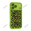Nuevo Modelo de Comercio Exterior Estampado de Leopardo Negro con Lazo Funda de Silicona para Teléfono para Apple 17, iPhone 16 Funda Suave Anticolisión