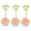Pacote com 10 Insertos de Bolo de Diamante Brilhante Decoração de Bolo de Aniversário Decoração de Casamento Suprimentos