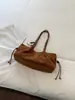 Bolso tote para mujer viajera transfronteriza, nueva colección otoño/invierno 2026, bolso de hombro retro de ante, gran capacidad, bolso de axila