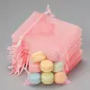 Bolsa de embalagem para sabonete artesanal, bolsa de rede com bolinhas perfumadas para sabonete, bolsa de rede respirável, bolsa de chifon, sachê, bolsa de sachê vazia, bolsa de rede