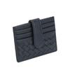 Bolsa de palha tecida artesanalmente nova de verão cor sólida porta-moedas simples pequeno requintado ultrafino porta-cartões múltiplo porta-cartões para mulheres