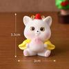 Ano Novo festivo gato fortuna árvore ornamentos micro paisagem bonsai decoração desktop bola de cristal acessórios artesanato resina