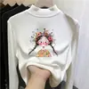 Camiseta térmica para niña con forro de polar, cuello semi-alto, camiseta gruesa, nuevo estilo otoño/invierno 2026, tejido cepillado, para niños de talla mediana y grande