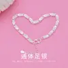 Pulsera Popular Nueva de Plata de Ley S999 con Forma de Corazón y Trébol de Cuatro Hojas para Mujer 520 Regalo de San Valentín Cumpleaños