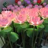 Espuma de Silicone Lótus Decoração Iluminada Reforma de Jardim Comércio Lótus Simulada Rosa Paisagismo Estilização Embalagem