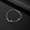 Collar vintage de imitación de plata tailandesa con diseño de doble dragón y paz para hombre, pulsera moderna y elegante, de lujo, ligera y distintiva.