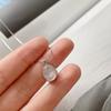 Kasht Plata S925 Corea del Sur Estilo Coreano Moda Elegante Cadena Cuerpo Oval Cristal Natural Hermoso Collar Collar para Mujeres