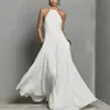Vestido Longo Simples Sem Costas Sem Mangas de Mistura de Algodão e Linho Novo Primavera e Verão 2026 Site Independente Europeu e Americano da Amazon
