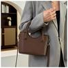 Bolsa Tote de Cor Sólida para Mulheres 2026 Nova Moda Elegante Bolsa de Ombro para o Dia a Dia Versátil Simples Bolsa Transversal