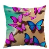 Funda de almohada de verano personalizada con mariposa morado-azul de playa nueva de Temu transfronteriza para oficina, dormitorio, sofá