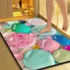 Tapete de banheiro com padrão de pedras 3D, absorvente e de secagem rápida, antiderrapante, para uso doméstico, tapete de terra de diatomáceas, disponível para dropshipping