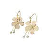 Aretes Franceses Girly Lujo Ligero Nicho Estilo Hada Diseño de Lazo de Perla Aretes Exquisitos de Moda de Alta Gama