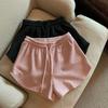 Calças de Perna Larga para Mulheres Verão 2024 Novo Look Solto Emagrecedor Tamanho Grande Cintura Alta Casual Hot Pants Calças de Moletom Shorts Calças de Moletom