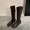 Encuentro de Primera Temporada Nuevo Otoño/Invierno 2026 Punta Redonda Elásticas Adelgazantes Botas Altas Hasta la Rodilla Moda Femenina Temperamento Alto