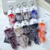 Pingente de chaveiro de pelúcia raposa cor creme fofo chaveiro rede popular pequenos presentes para homens e mulheres vendas diretas da fábrica