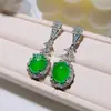 Aretes de Calcedonia Blanca Candado Auspicioso de Deseos para Mujer Estilo Nacional Clásico de Nicho Azúcar Cubo Retro Elegantes Pendientes Venta al por Mayor