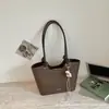 Bolsa Tote Color Block Elegante Simples de Grande Capacidade Bolsa de Ombro Único Casual para Passeios e Trabalho Diária Personalidade Tendência Bolsa de Axila