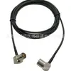 Ensamblaje de cable coaxial RF de 75 ohmios RG174 negro TV macho en ángulo a macho en ángulo cable de transmisión de video