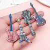 10 Instrumentos de Rock Hip-Hop Personalizados, Guitarras, Acessórios de Joias em Acrílico, Pingentes DIY, Pingentes para Bolsa, Acessórios, Tendência