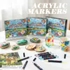 Los Marcadores Acrílicos de Doble Punta Suave y Dura Más Vendidos de Amazon Set de Papelería para Pintura Infantil 120 Colores Marcadores para Graffiti
