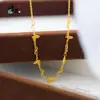 Novo Colar Borboleta Filigrana Recortada Princesa Fugitiva Feminino de Alto Padrão Flor de Ouro Borboleta Colar Clavícula