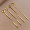 Alfinetes em formato de T, alfinetes em formato de 9, alfinetes com cabeça redonda, banhados a ouro 18K em cobre, materiais para atacado para acessórios de joias artesanais DIY com contas