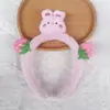 Diadema de felpa antideslizante para mujer, diadema para el pelo, accesorios para el pelo, máscara facial de dibujos animados linda nueva