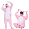 Pijama Enterizo de Dinosaurio de Dibujos Animados Lindo Perro Amarillo Grande para Otoño e Invierno para Chicos y Chicos para Parejas de Perros Ropa de Casa Franela