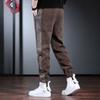 Pantalones de pana para hombre, pantalones casuales holgados de moda, primavera, otoño, invierno, costuras, cordón colgante, pantalones pesados, pantalones deportivos para hombre