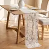 Caminho de mesa de renda trançada estilo country francês transfronteiriço vazado decoração de mesa de jantar toalha de mesa mesa de centro tira longa Amazon simples