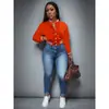 2026 Moda Femenina Europea y Americana Transfronteriza Primavera y Otoño Chaqueta de Color Sólido Chaqueta de Béisbol de Un Botón Chaqueta Deportiva