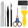 Juego de herramientas manuales para plato de bloc A4A5 cuchillo de tallado pinzas especiales DIY regla cinta tijeras juego de herramientas de escritorio